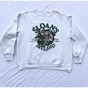 Vintage SLOANS TAVERN Ireland sweatshirt Rare Sweater PULLOVER St. Patrick Day